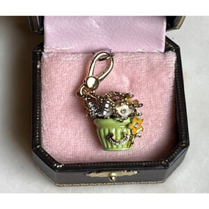 Juicy Couture Hanging Flower Basket Charm in Original Box